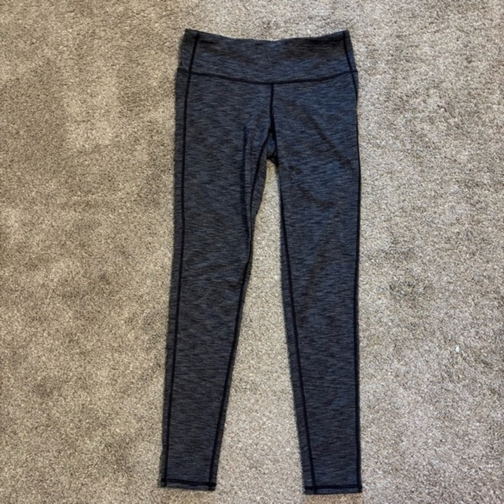 Athleta Women’s Active Workout Leggings Black Grey Space Dye Size Small